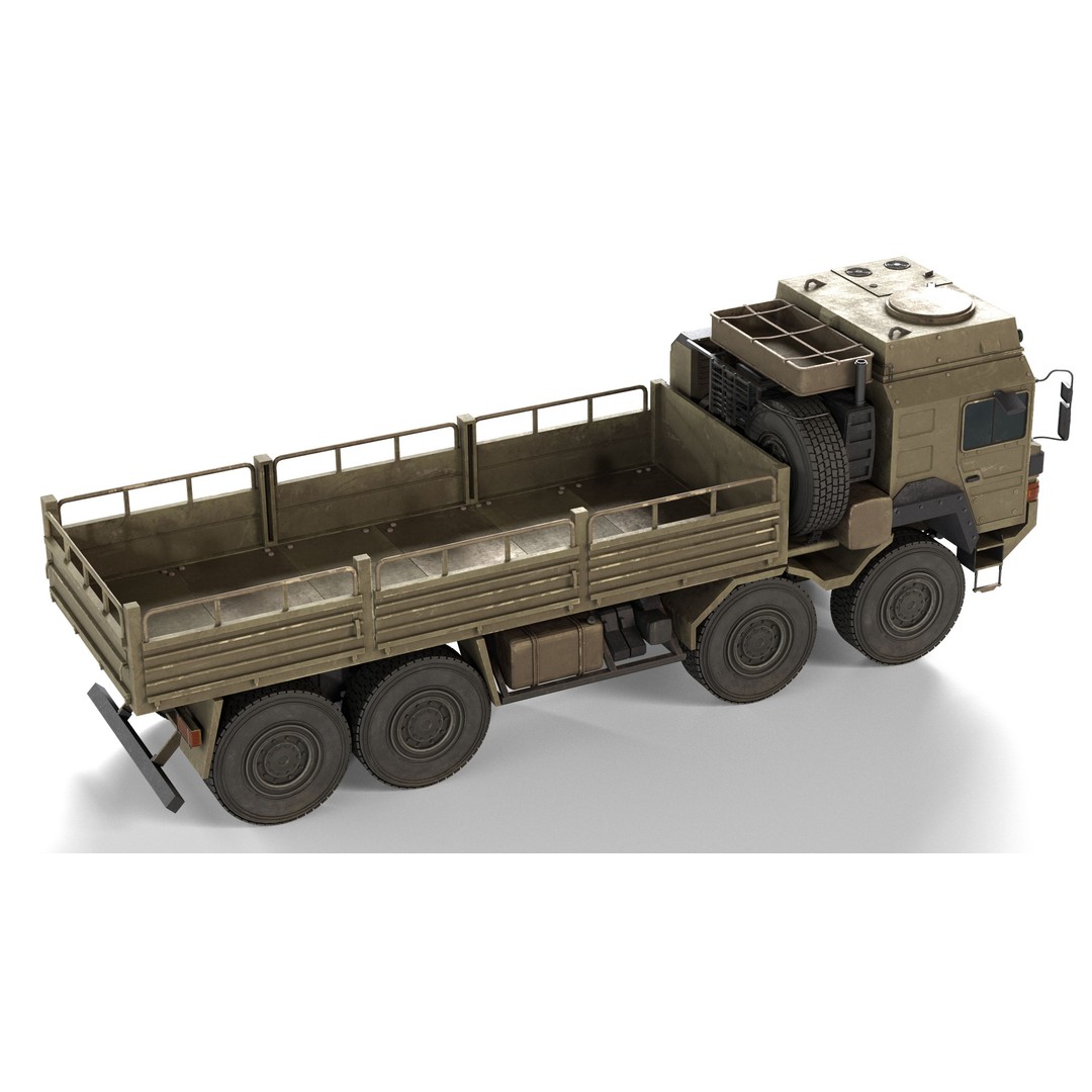 MAN HX77 Loader Military Truck 3D Model – Low Poly Game Asset, FBX - View 3
