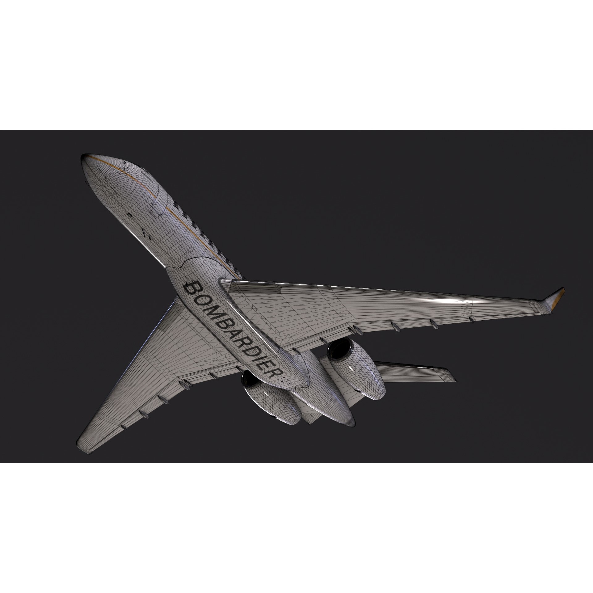 Bombardier Global 7000 - Low-Poly Game-Ready 3D Model