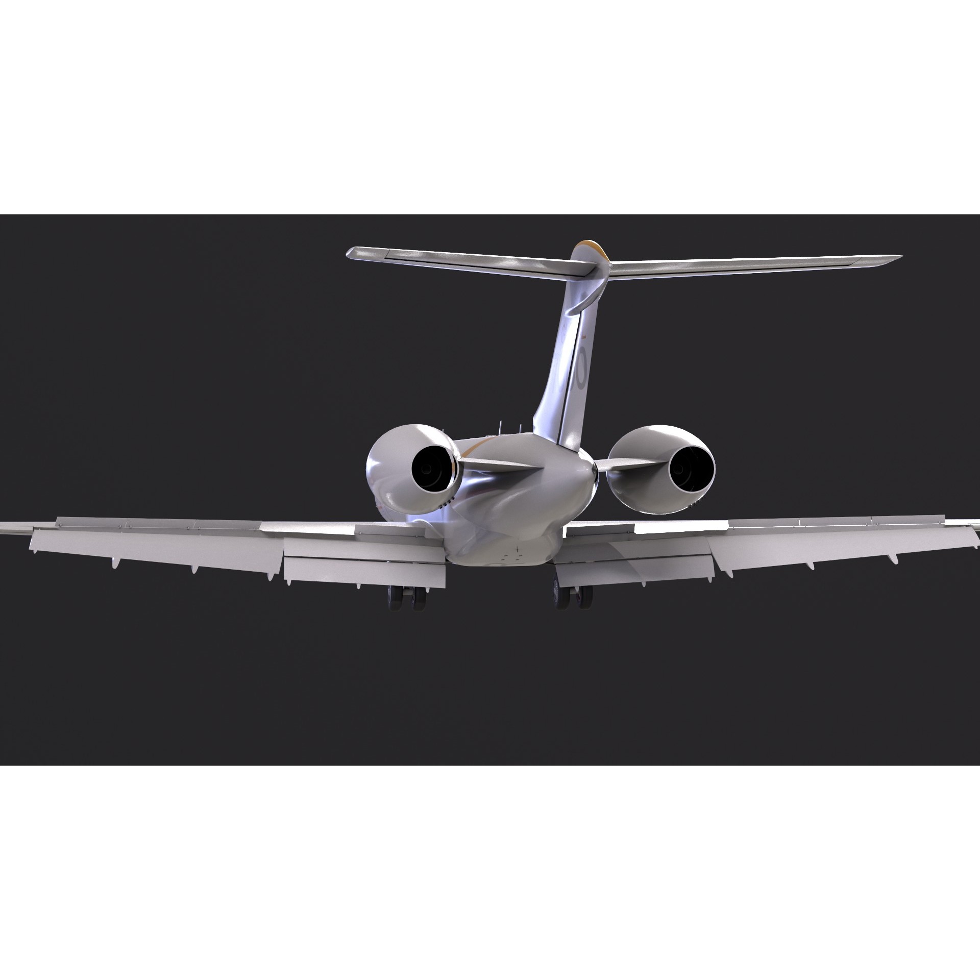 Bombardier Global 7000 - Low-Poly Game-Ready 3D Model - View 6