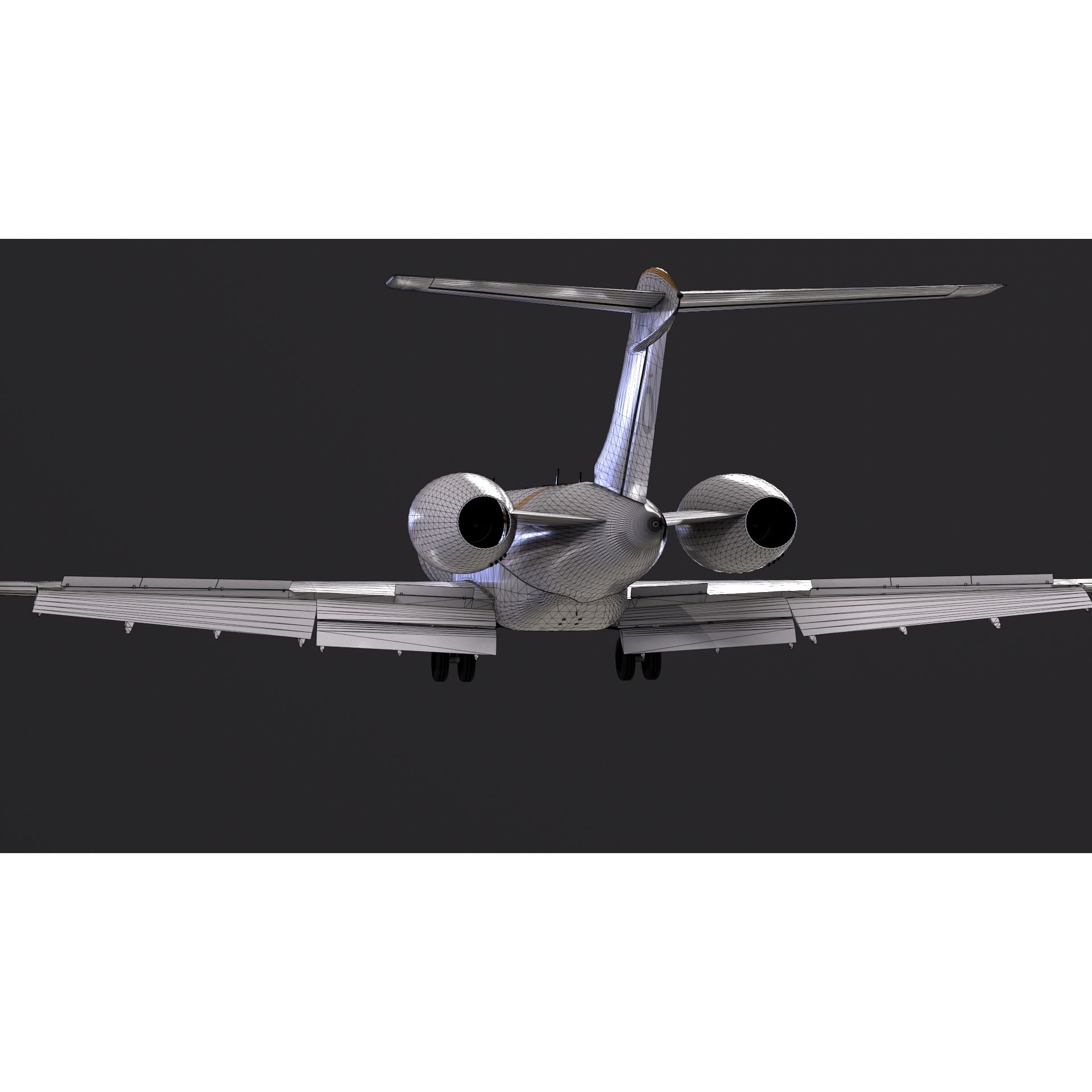 Bombardier Global 7000 - Low-Poly Game-Ready 3D Model - View 7