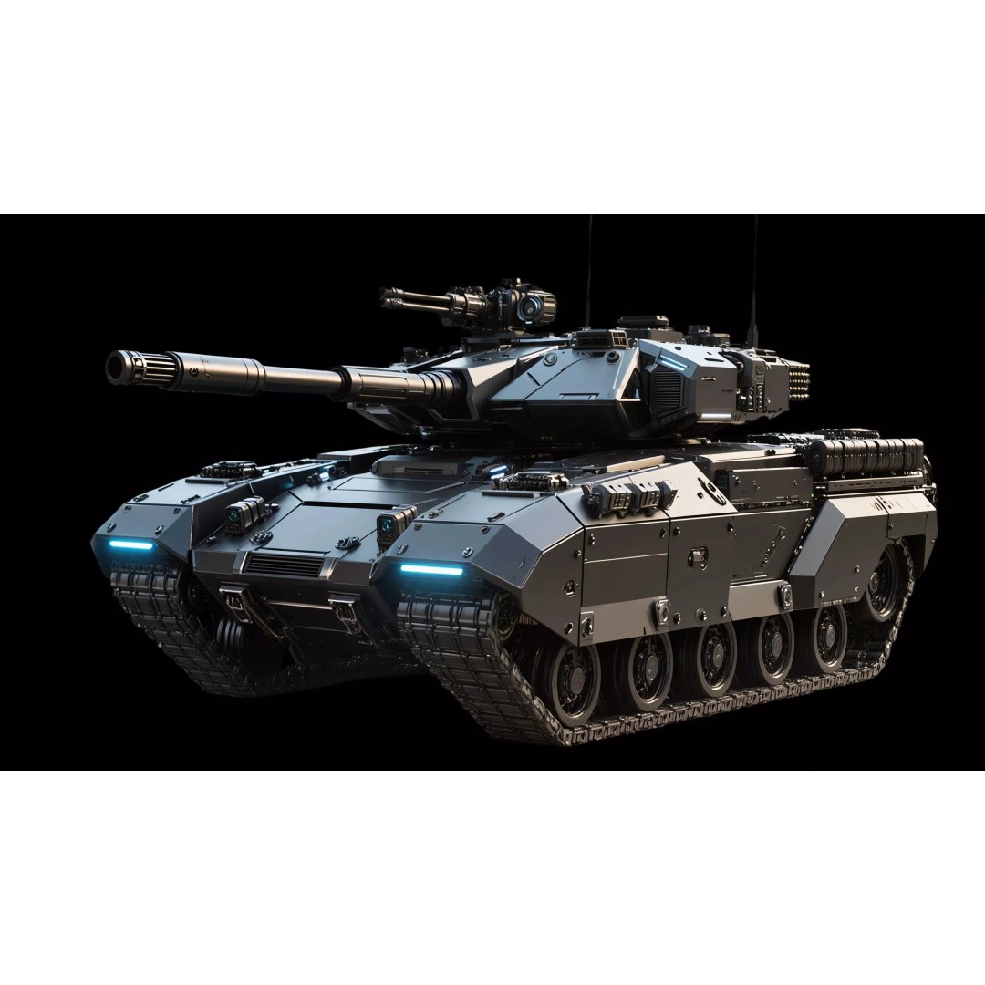 Futuristic Tank 3D Model – High Poly PBR Game Asset, FBX - View 2