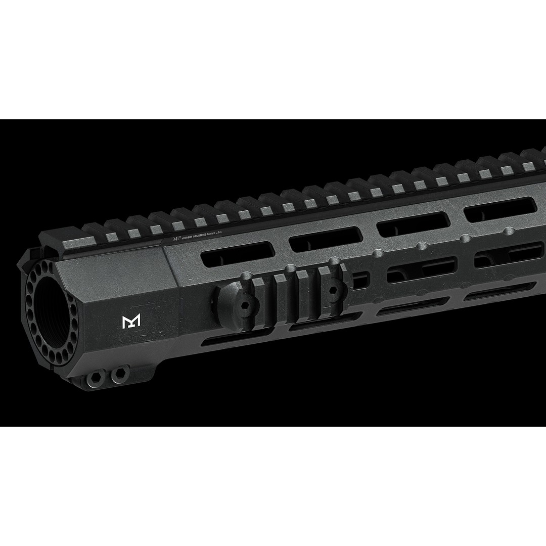 Suppressor One Piece Free Float Handguard 3D Model – Low Poly Game Asset, FBX - View 10