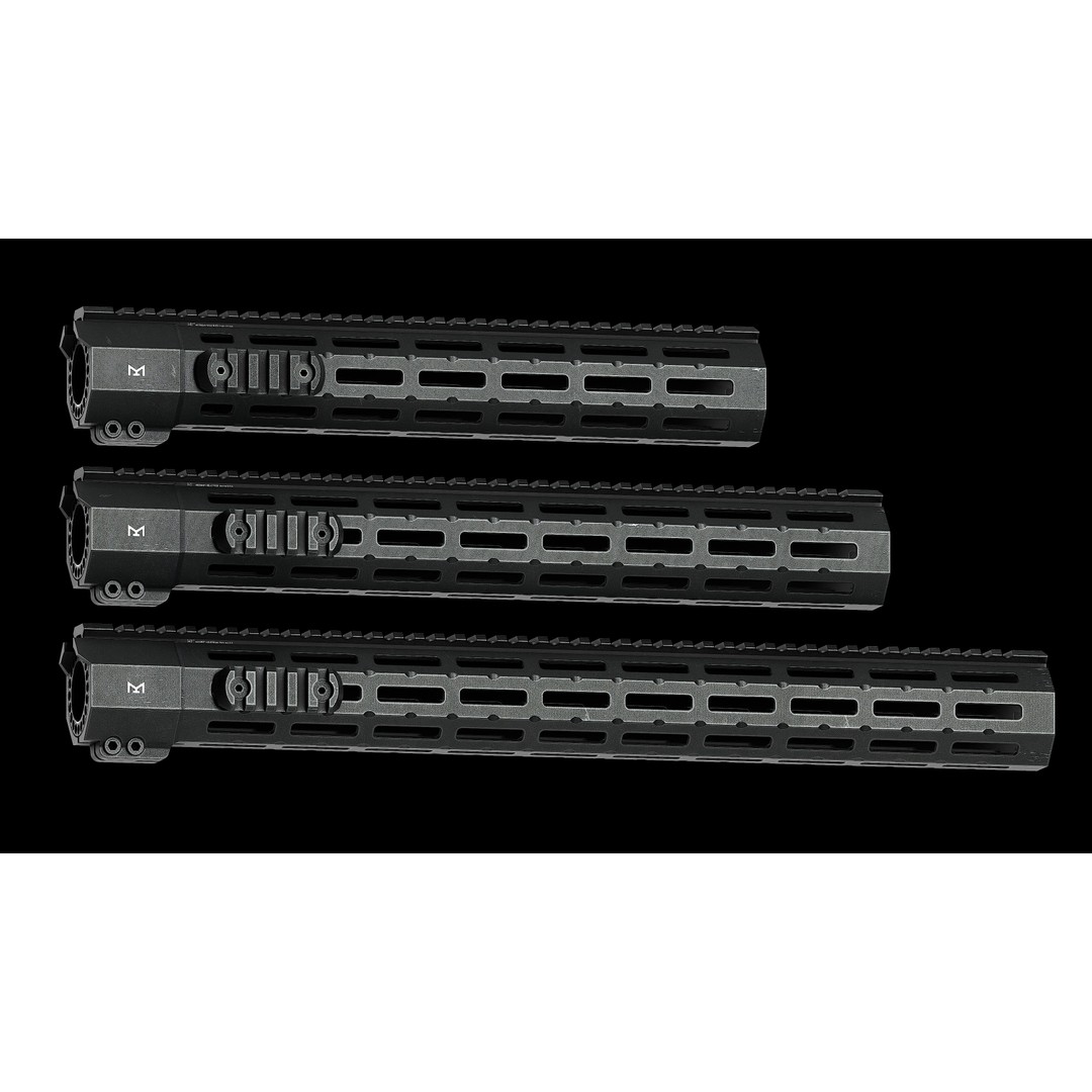 Suppressor One Piece Free Float Handguard 3D Model – Low Poly Game Asset, FBX - View 6