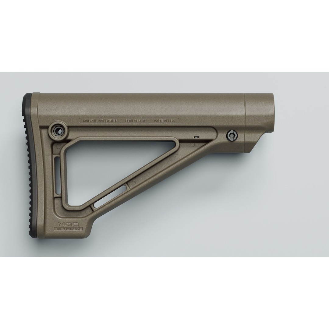 MOE Fixed Carbine Stock 3D Model – Low Poly Game Asset, FBX - View 8