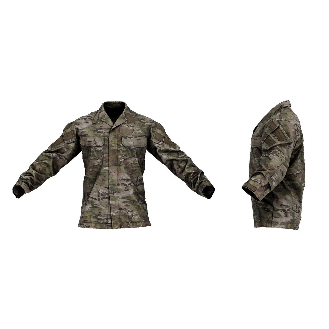 Crye Precision G3 Field Shirt 3D Model – Low Poly PBR Game Asset, FBX - View 5