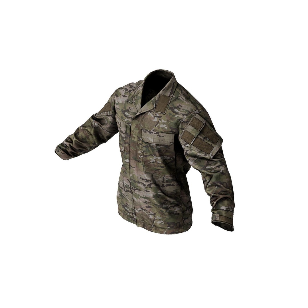 Crye Precision G3 Field Shirt 3D Model – Low Poly PBR Game Asset, FBX - View 6