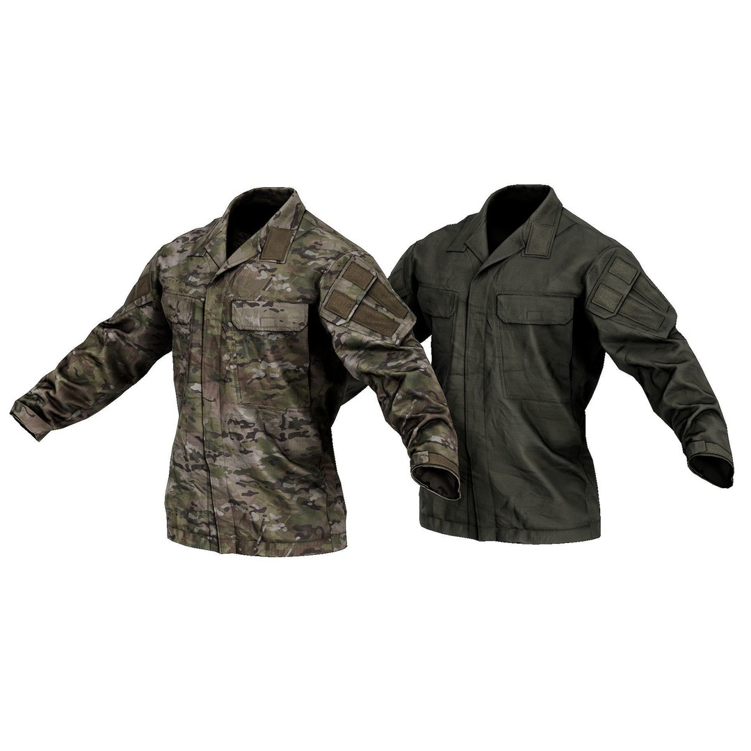 Crye Precision G3 Field Shirt 3D Model – Low Poly PBR Game Asset, FBX - View 7