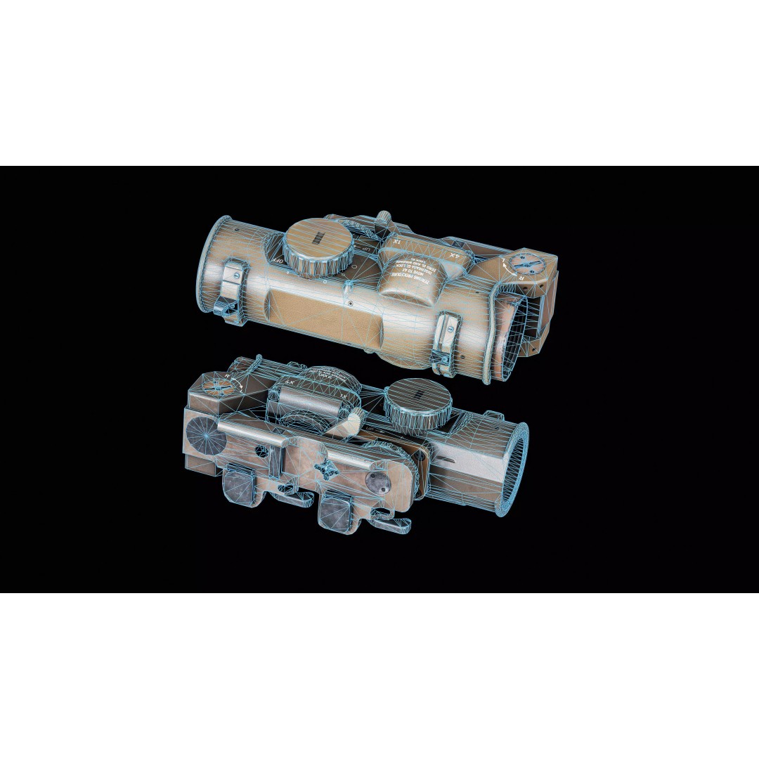Elcan Scope 3D Model – Low Poly Game Asset, Rigged, PBR, FBX - View 19