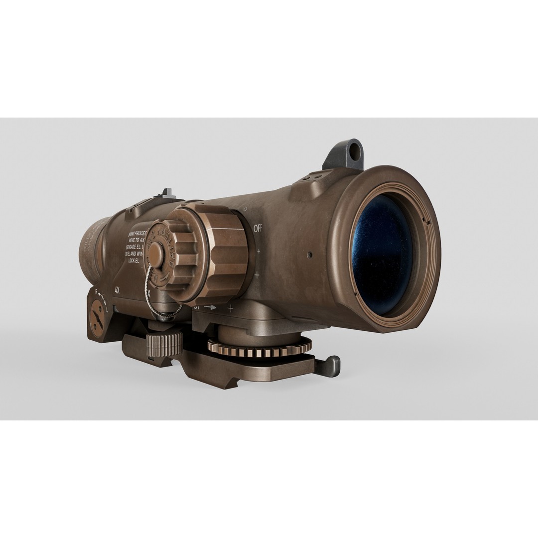 Elcan SpecterDR 3D Model – Low Poly Game Ready Combat Sight, FBX - View 15