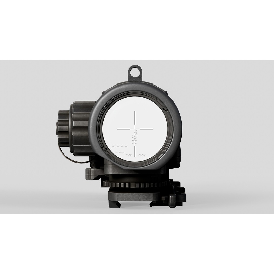 Elcan SpecterDR 3D Model – Low Poly Game Ready Combat Sight, FBX - View 16