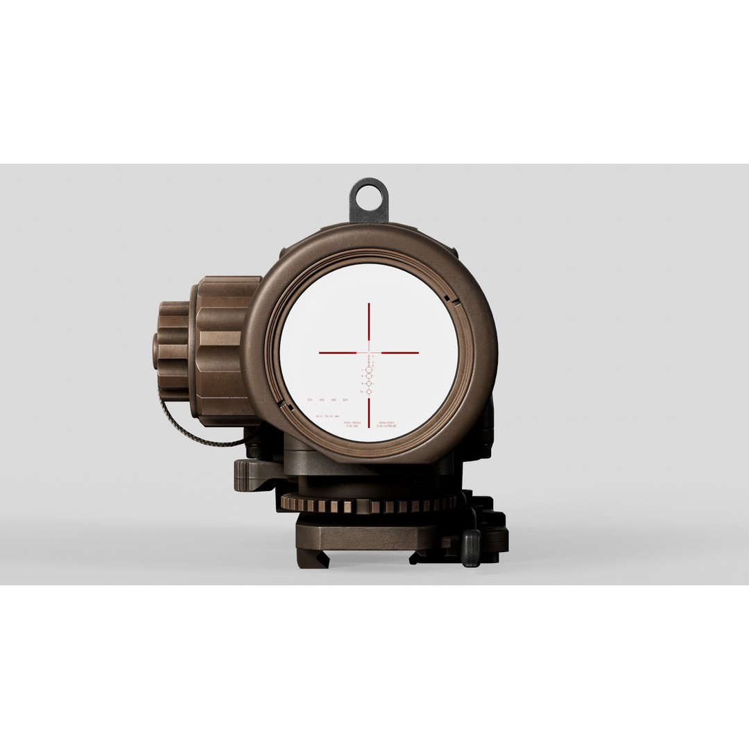 Elcan SpecterDR 3D Model – Low Poly Game Ready Combat Sight, FBX - View 17