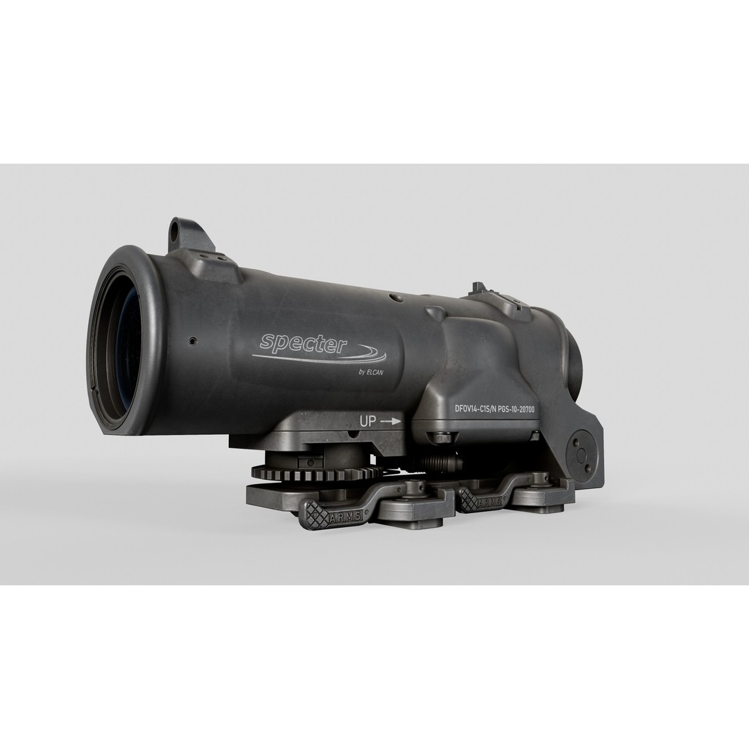 Elcan SpecterDR 3D Model – Low Poly Game Ready Combat Sight, FBX - View 18