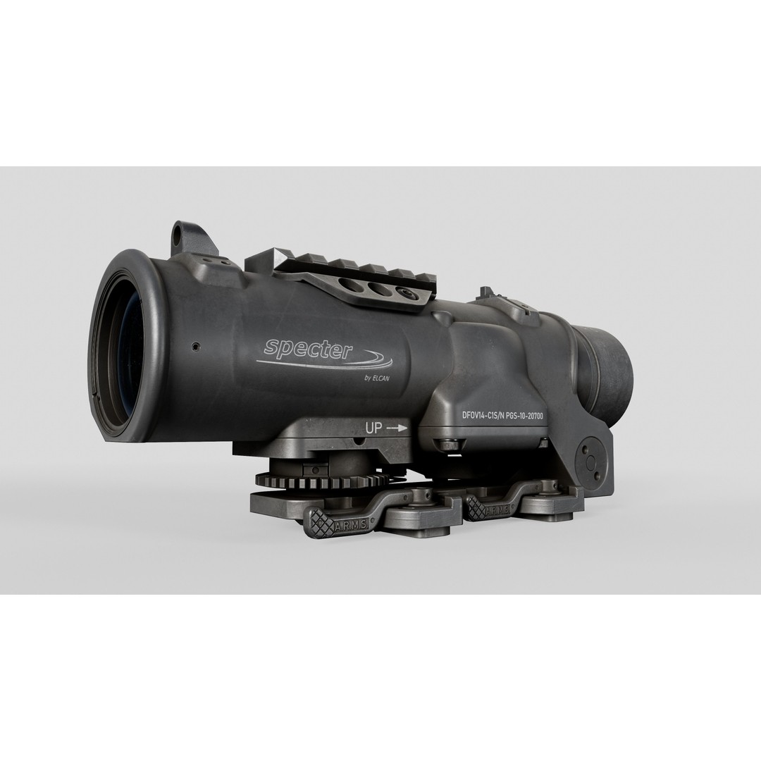Elcan SpecterDR 3D Model – Low Poly Game Ready Combat Sight, FBX - View 19