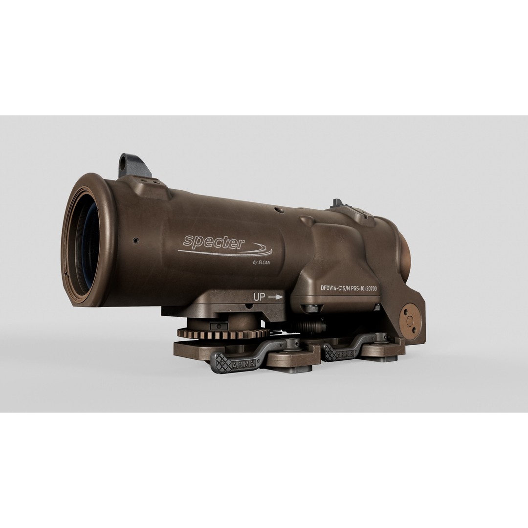 Elcan SpecterDR 3D Model – Low Poly Game Ready Combat Sight, FBX - View 20
