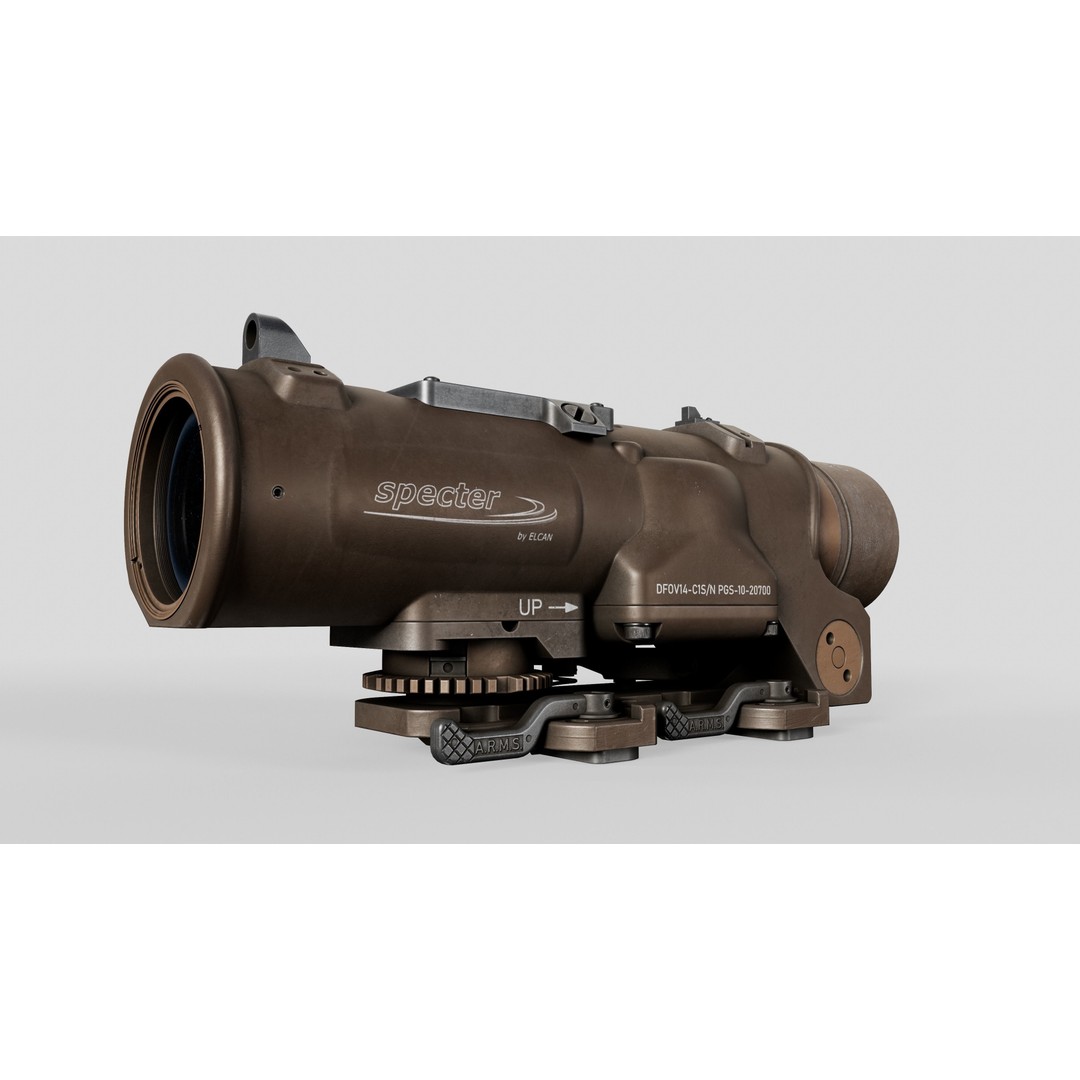 Elcan SpecterDR 3D Model – Low Poly Game Ready Combat Sight, FBX - View 21