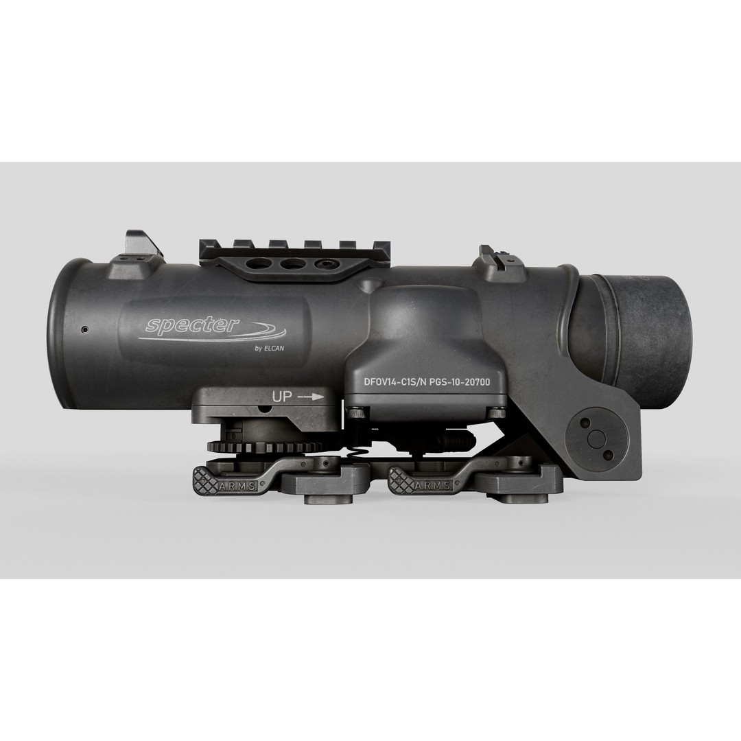 Elcan SpecterDR 3D Model – Low Poly Game Ready Combat Sight, FBX - View 23