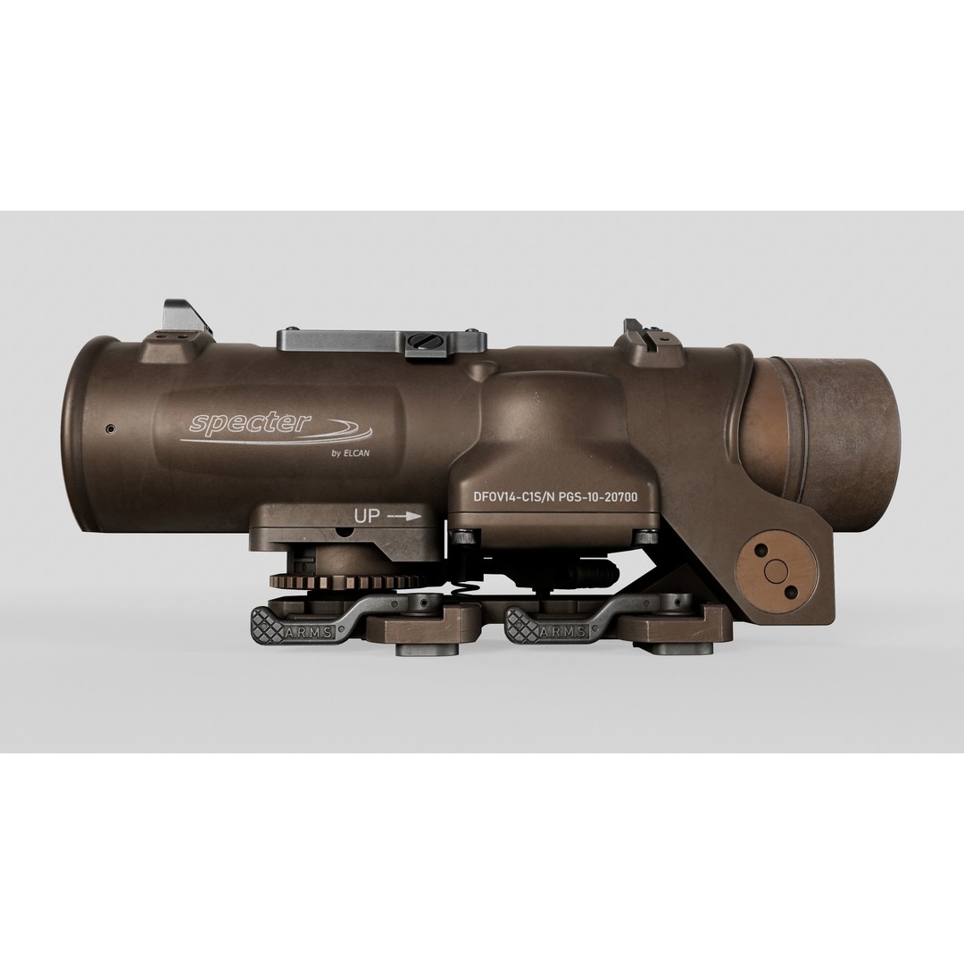 Elcan SpecterDR 3D Model – Low Poly Game Ready Combat Sight, FBX - View 25