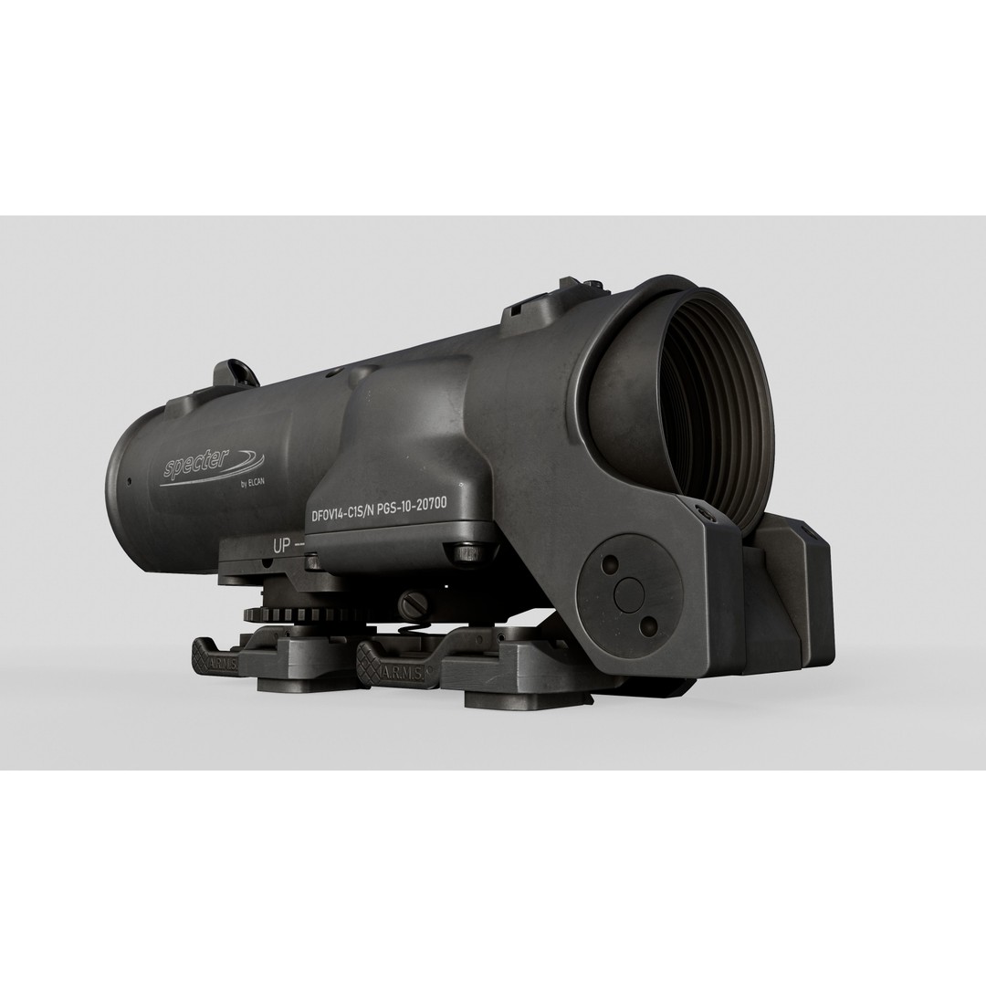 Elcan SpecterDR 3D Model – Low Poly Game Ready Combat Sight, FBX - View 26