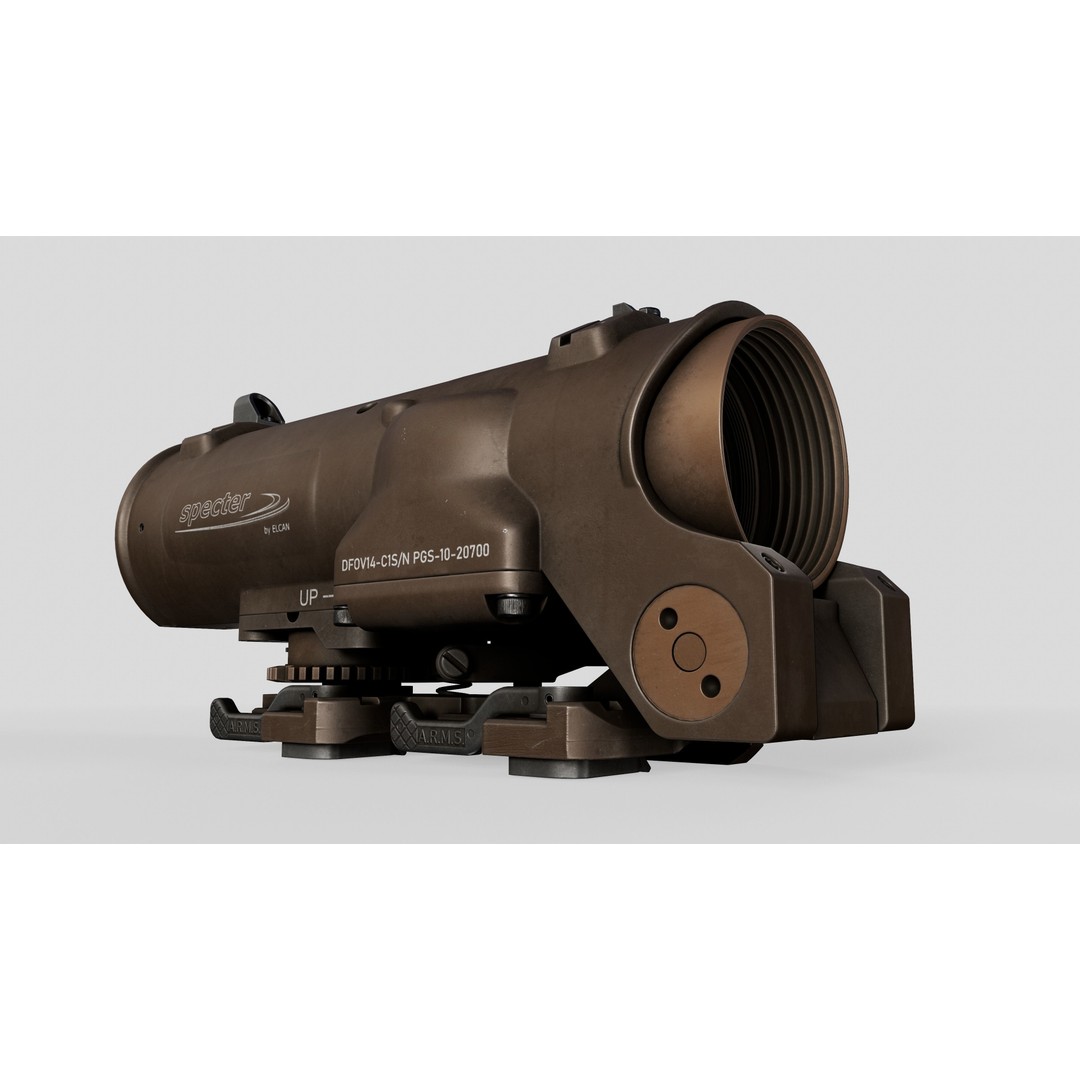 Elcan SpecterDR 3D Model – Low Poly Game Ready Combat Sight, FBX - View 28