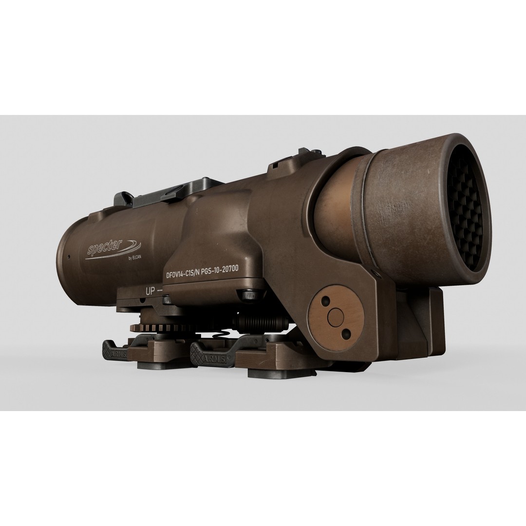 Elcan SpecterDR 3D Model – Low Poly Game Ready Combat Sight, FBX - View 29