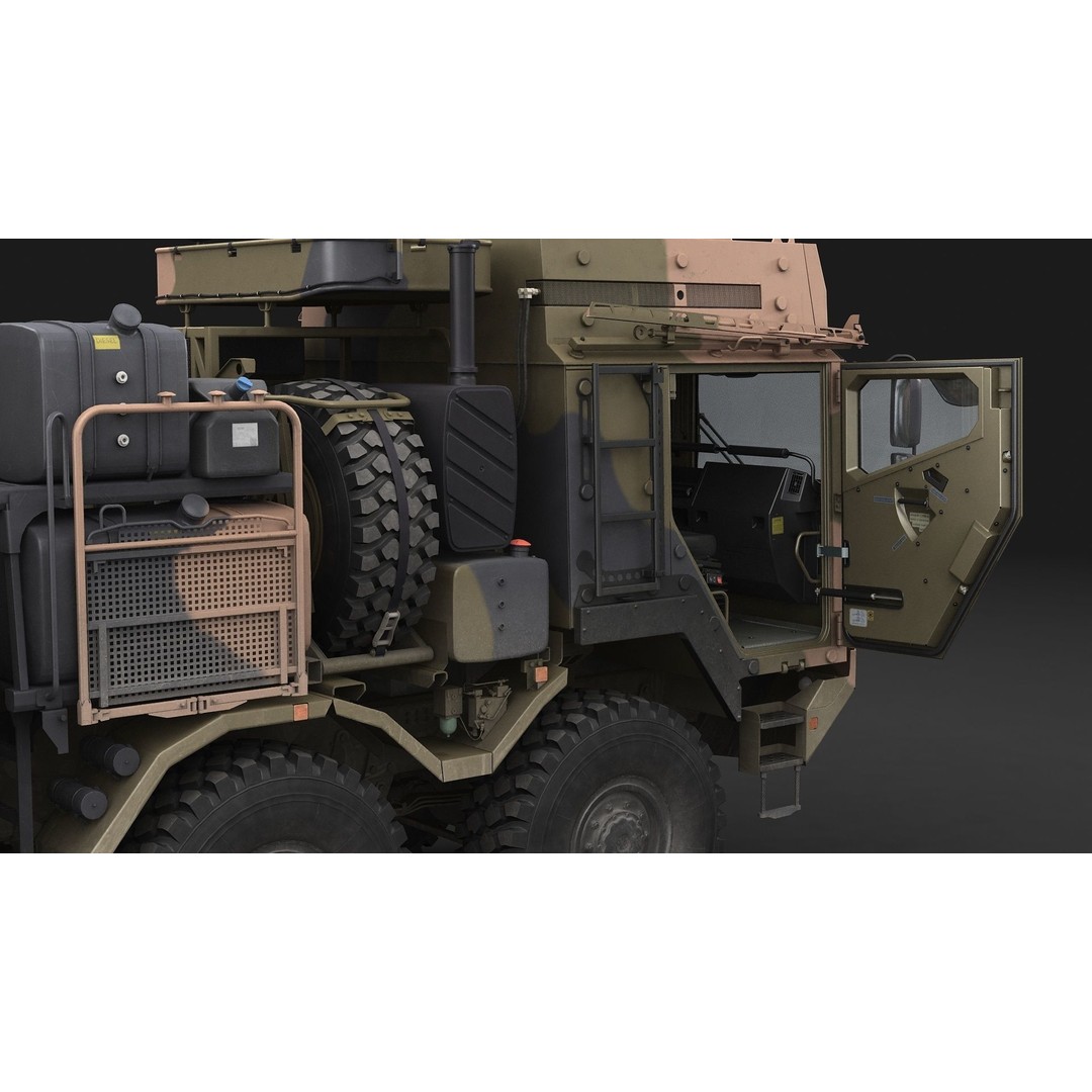 MAN HX45M Tow Truck 3D Model – Military Vehicle, FBX, OBJ - View 10