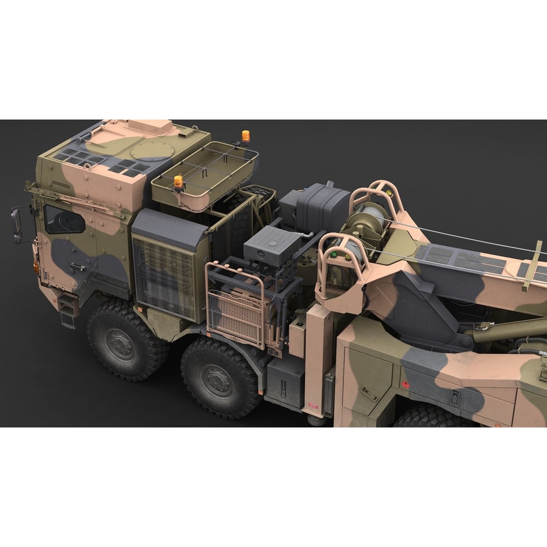 MAN HX45M Tow Truck 3D Model – Military Vehicle, FBX, OBJ - View 16