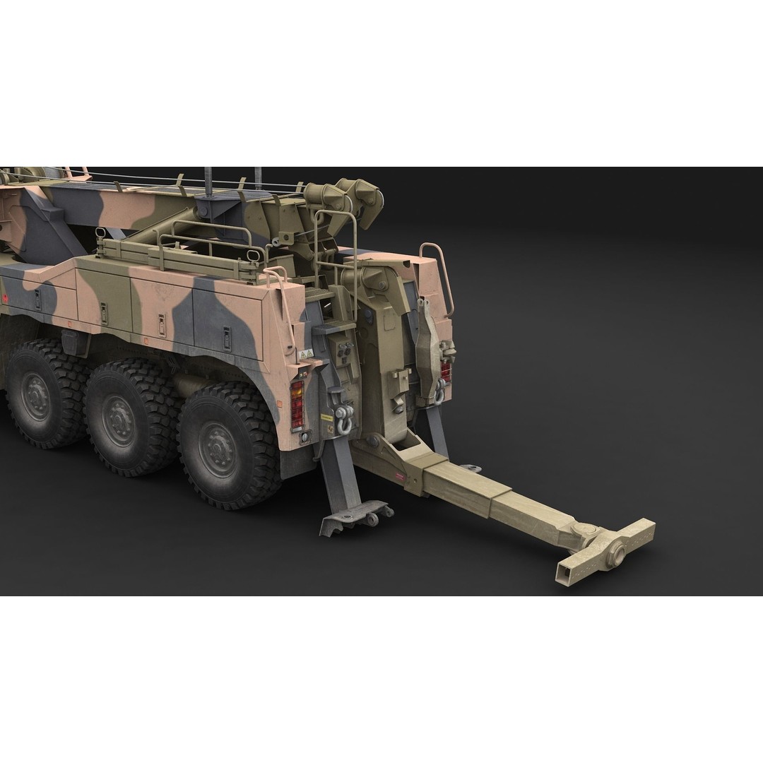 MAN HX45M Tow Truck 3D Model – Military Vehicle, FBX, OBJ - View 17