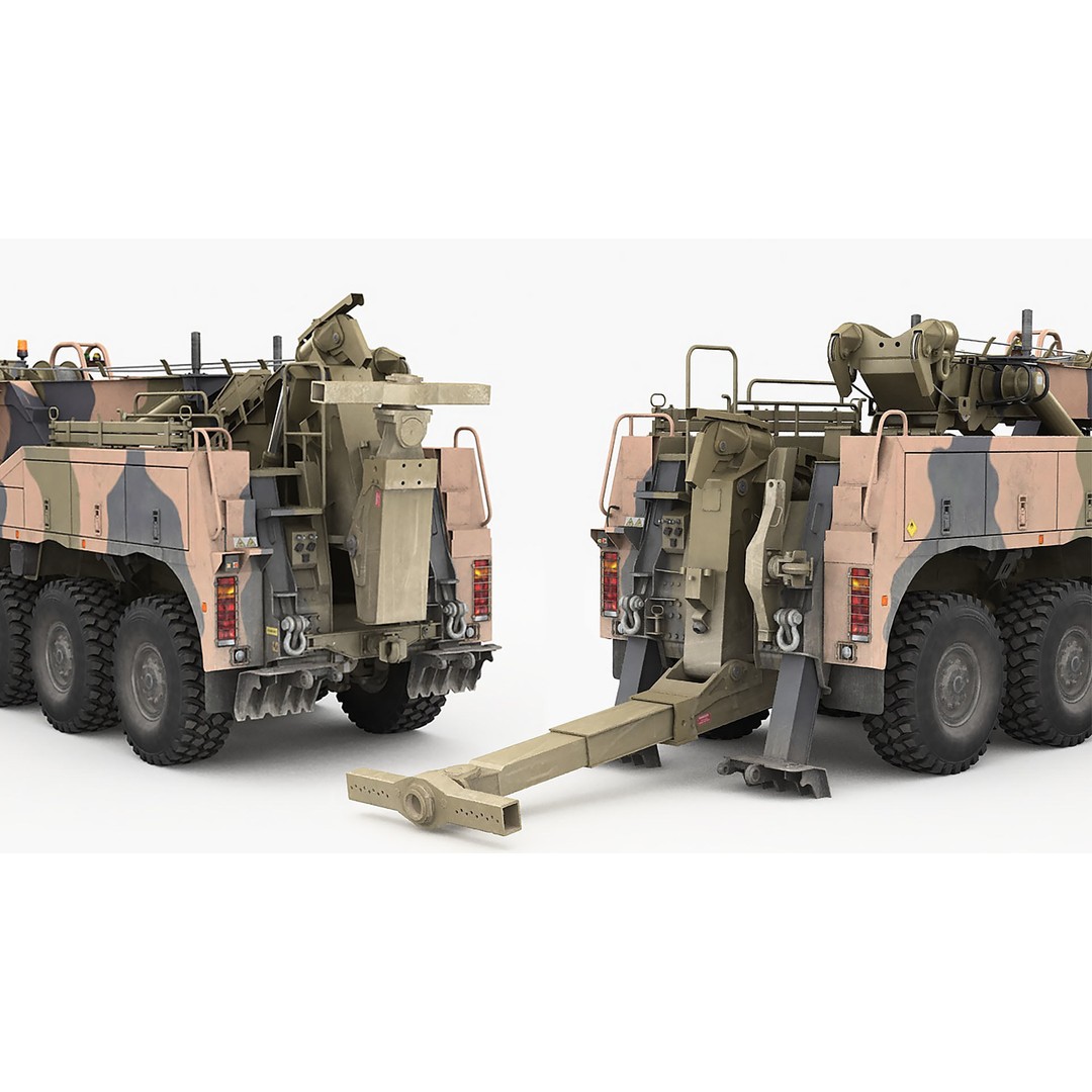 MAN HX45M Tow Truck 3D Model – Military Vehicle, FBX, OBJ - View 19