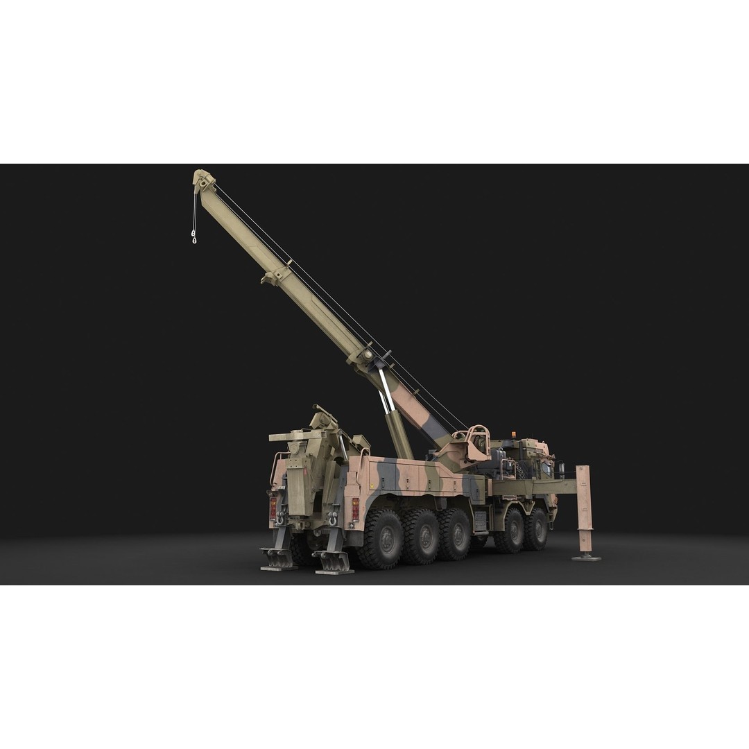 MAN HX45M Tow Truck 3D Model – Military Vehicle, FBX, OBJ - View 20