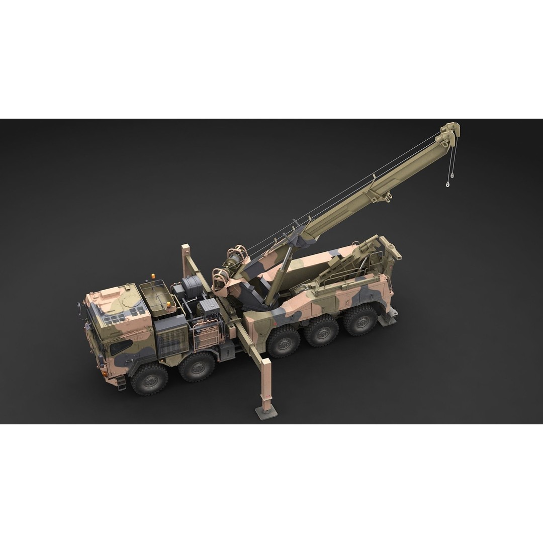 MAN HX45M Tow Truck 3D Model – Military Vehicle, FBX, OBJ - View 21