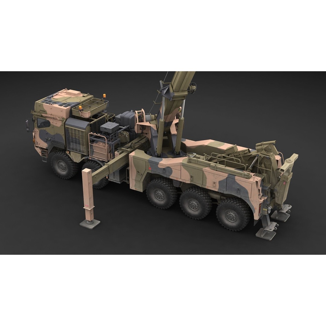 MAN HX45M Tow Truck 3D Model – Military Vehicle, FBX, OBJ - View 22