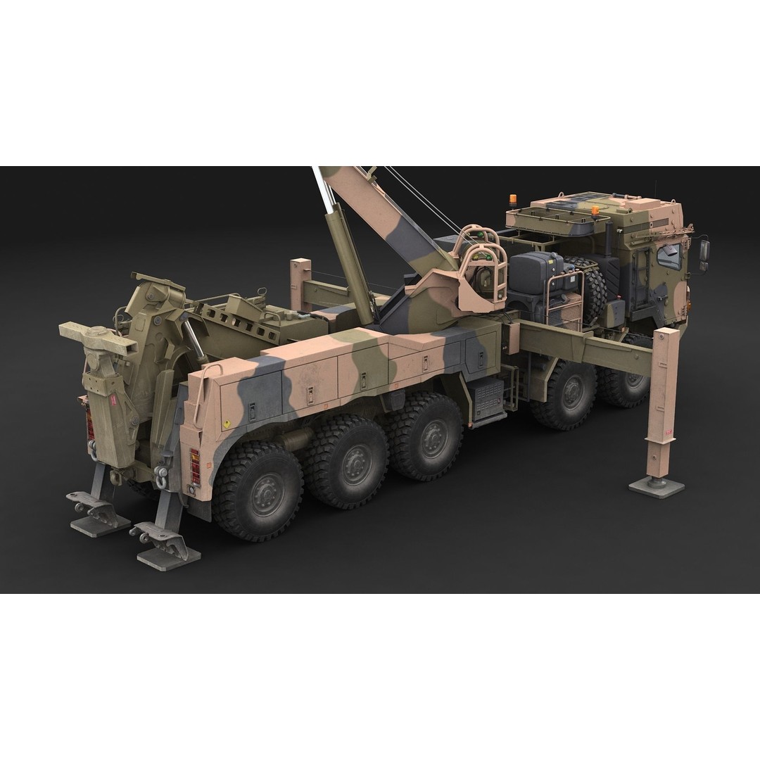 MAN HX45M Tow Truck 3D Model – Military Vehicle, FBX, OBJ - View 23