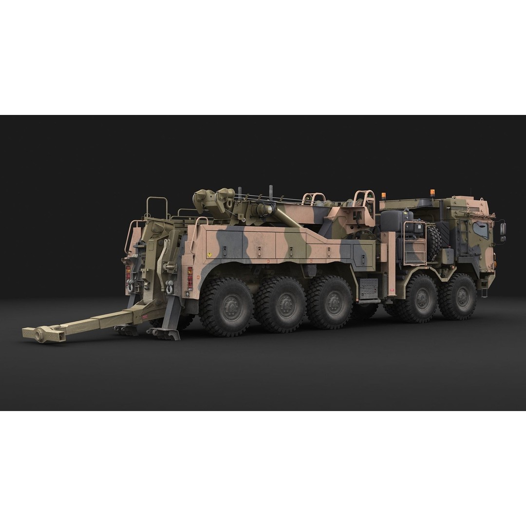 MAN HX45M Tow Truck 3D Model – Military Vehicle, FBX, OBJ - View 26