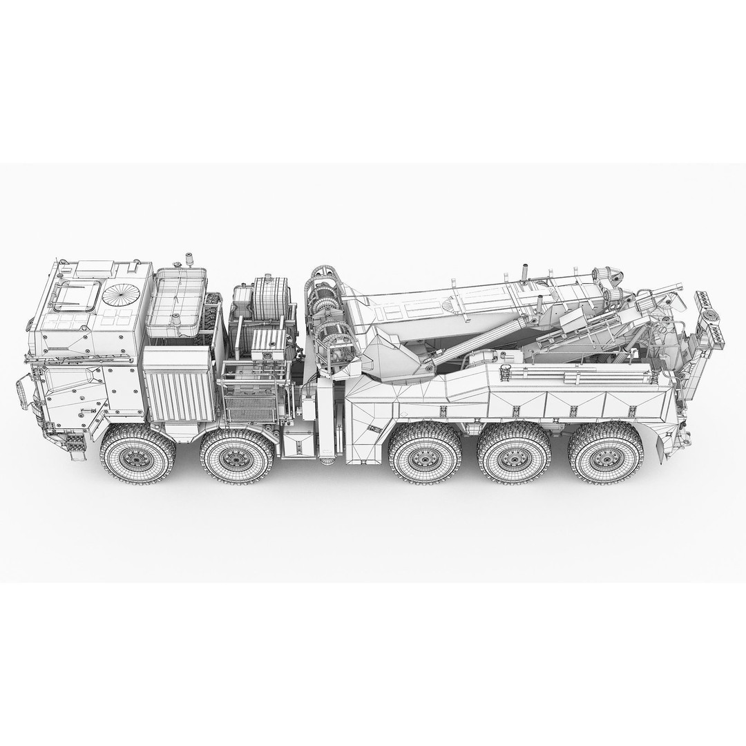 MAN HX45M Tow Truck 3D Model – Military Vehicle, FBX, OBJ - View 30