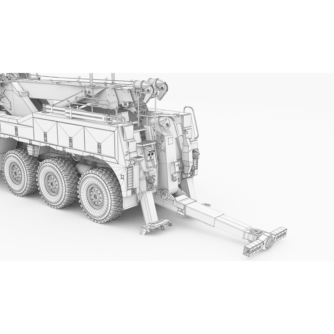 MAN HX45M Tow Truck 3D Model – Military Vehicle, FBX, OBJ - View 32