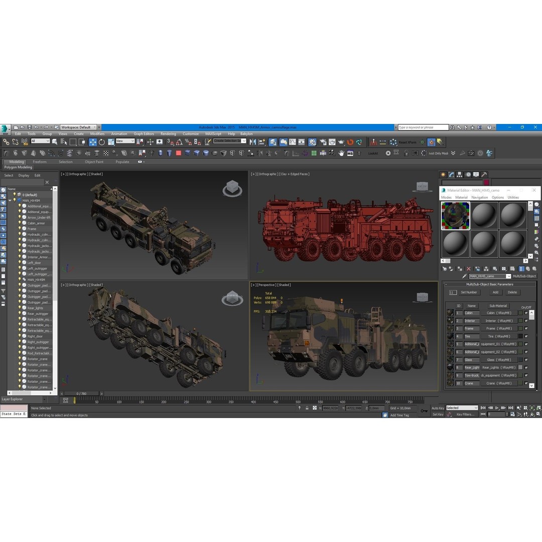 MAN HX45M Tow Truck 3D Model – Military Vehicle, FBX, OBJ - View 35