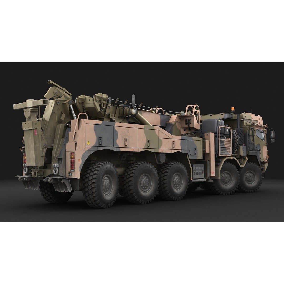 MAN HX45M Tow Truck 3D Model – Military Vehicle, FBX, OBJ - View 5