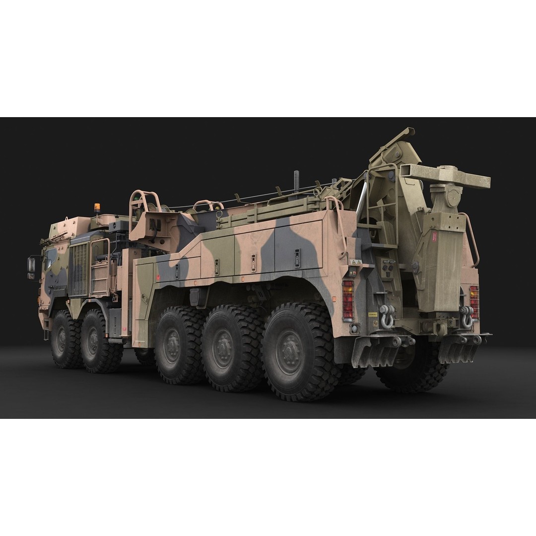 MAN HX45M Tow Truck 3D Model – Military Vehicle, FBX, OBJ - View 6