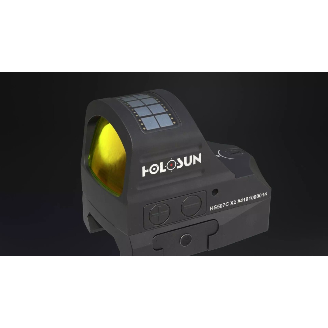 Holosun HS507C-X2 3D Model – Low Poly Game Ready Optic, FBX - View 11