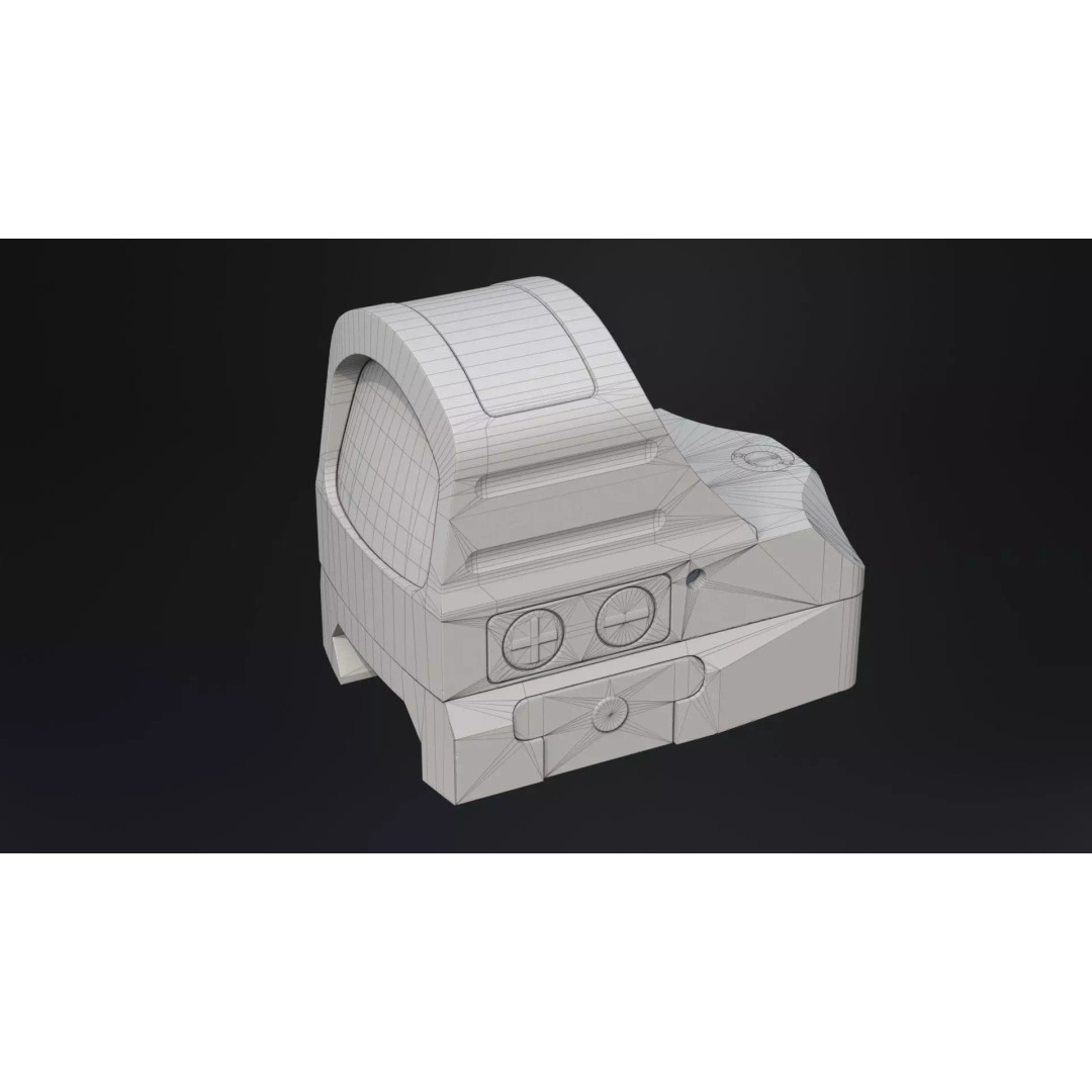 Holosun HS507C-X2 3D Model – Low Poly Game Ready Optic, FBX - View 19