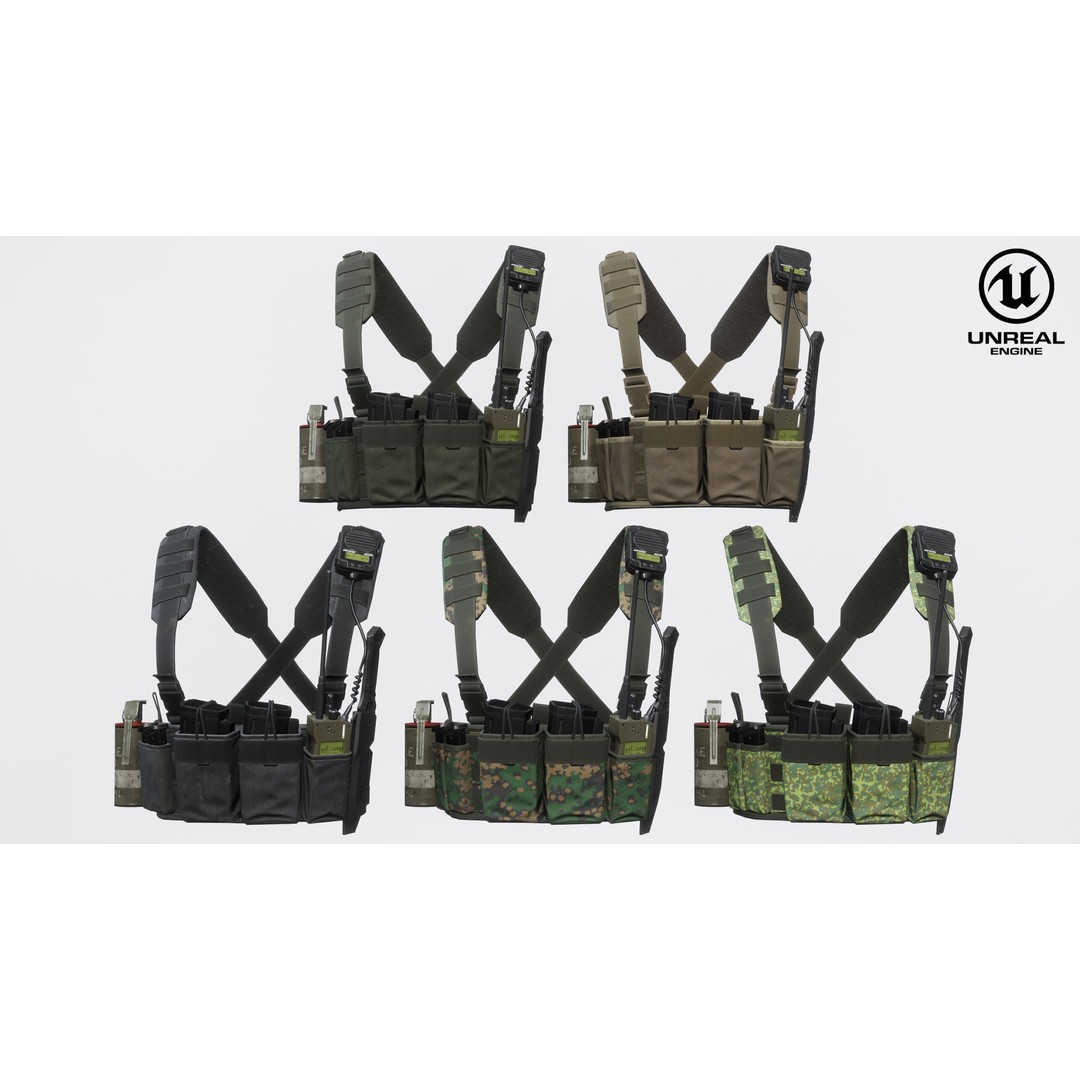 Tactical Vest 3D Model – Low Poly Game-Ready PBR Asset, FBX, OBJ - View 13