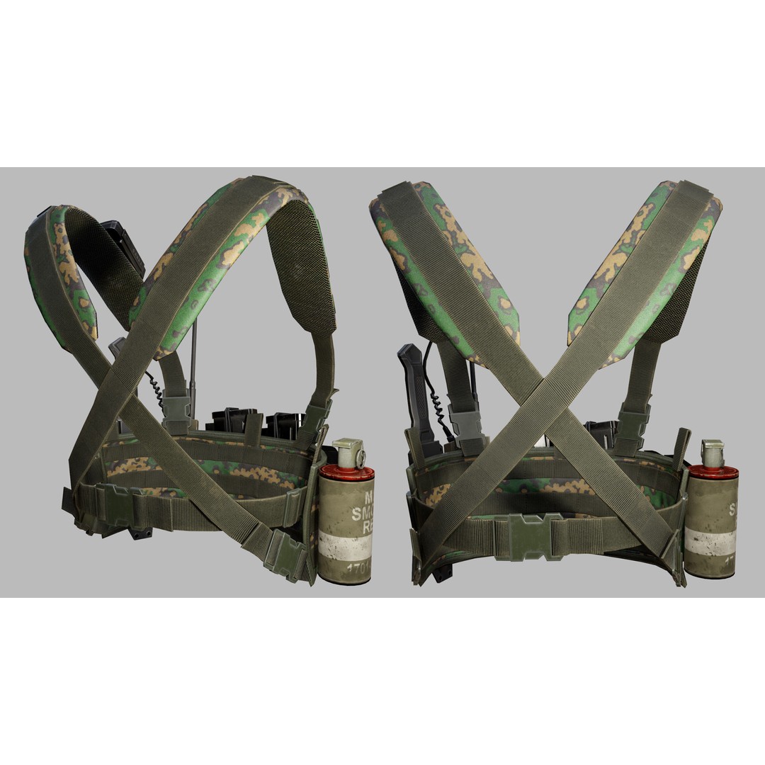 Tactical Vest 3D Model – Low Poly Game-Ready PBR Asset, FBX, OBJ - View 6