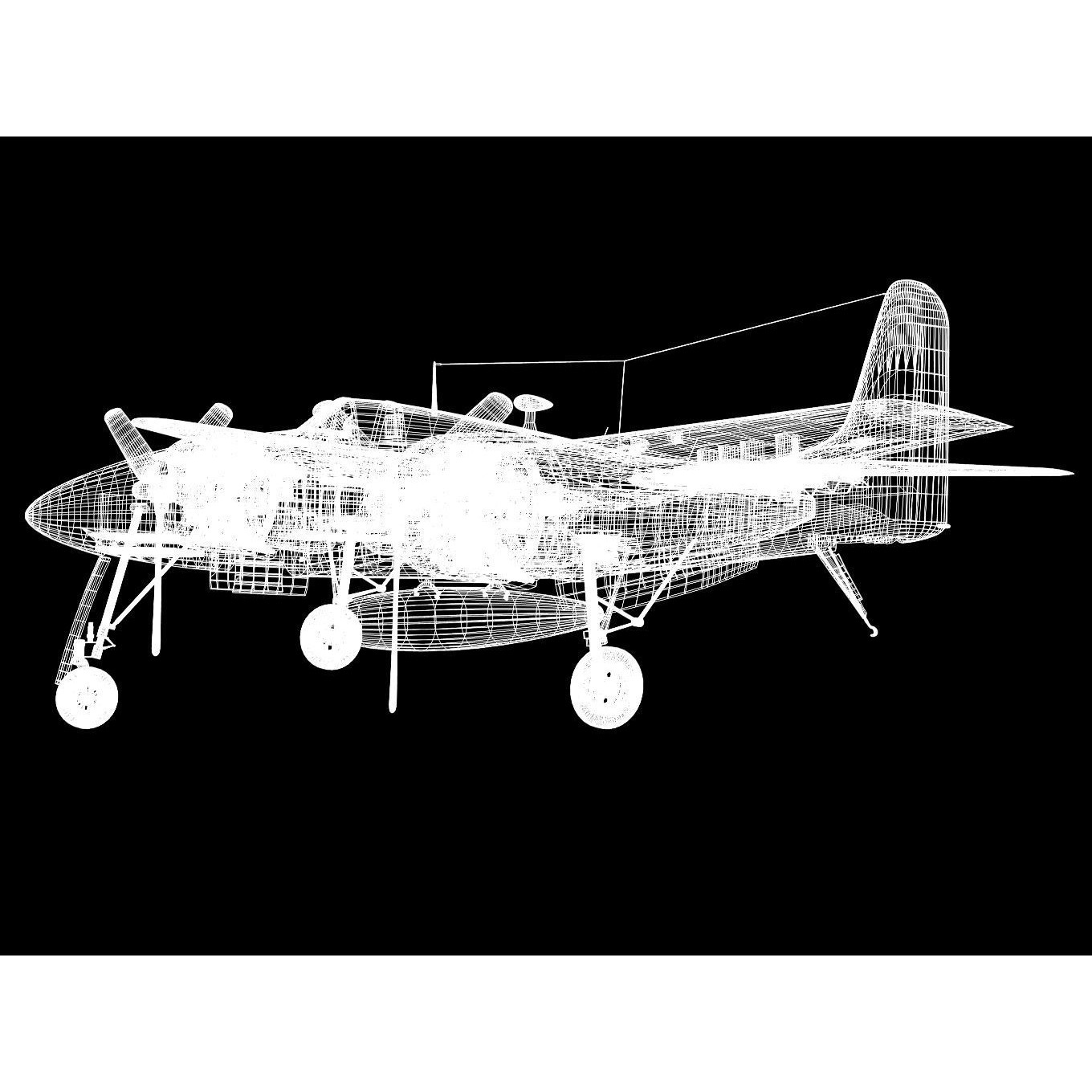 Grumman F7F Tigercat - Detailed 3D Model