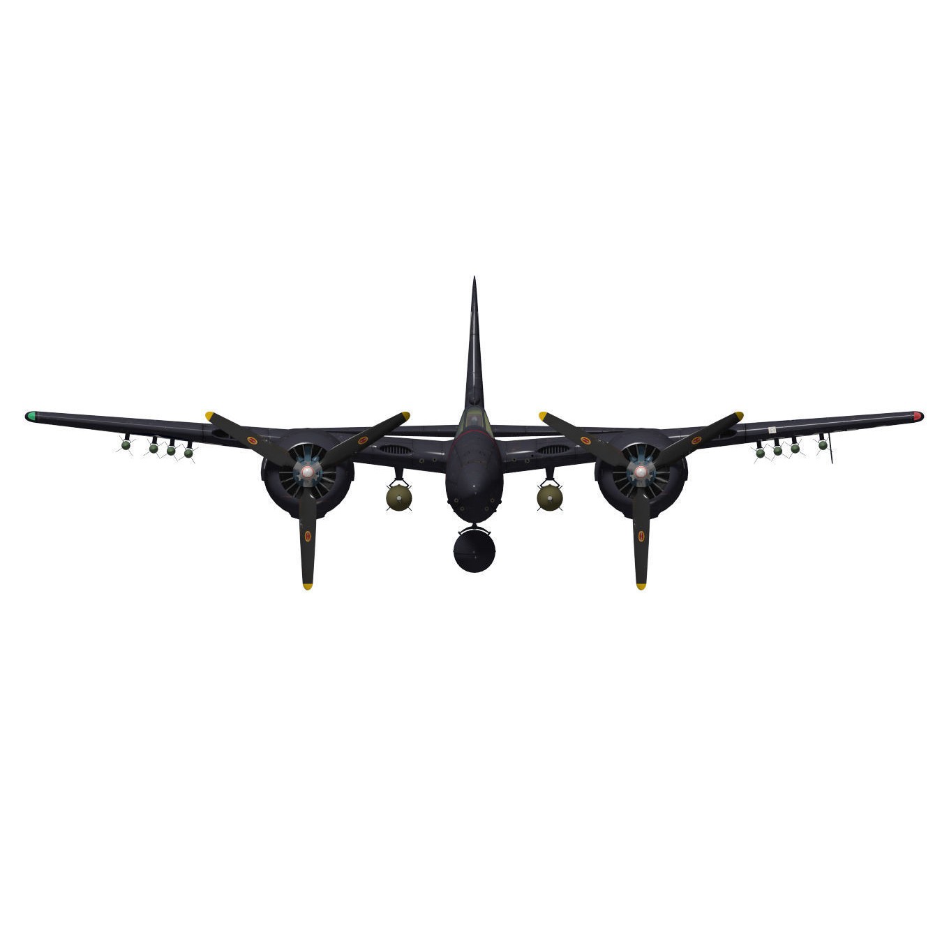 Grumman F7F Tigercat - Detailed 3D Model - View 12