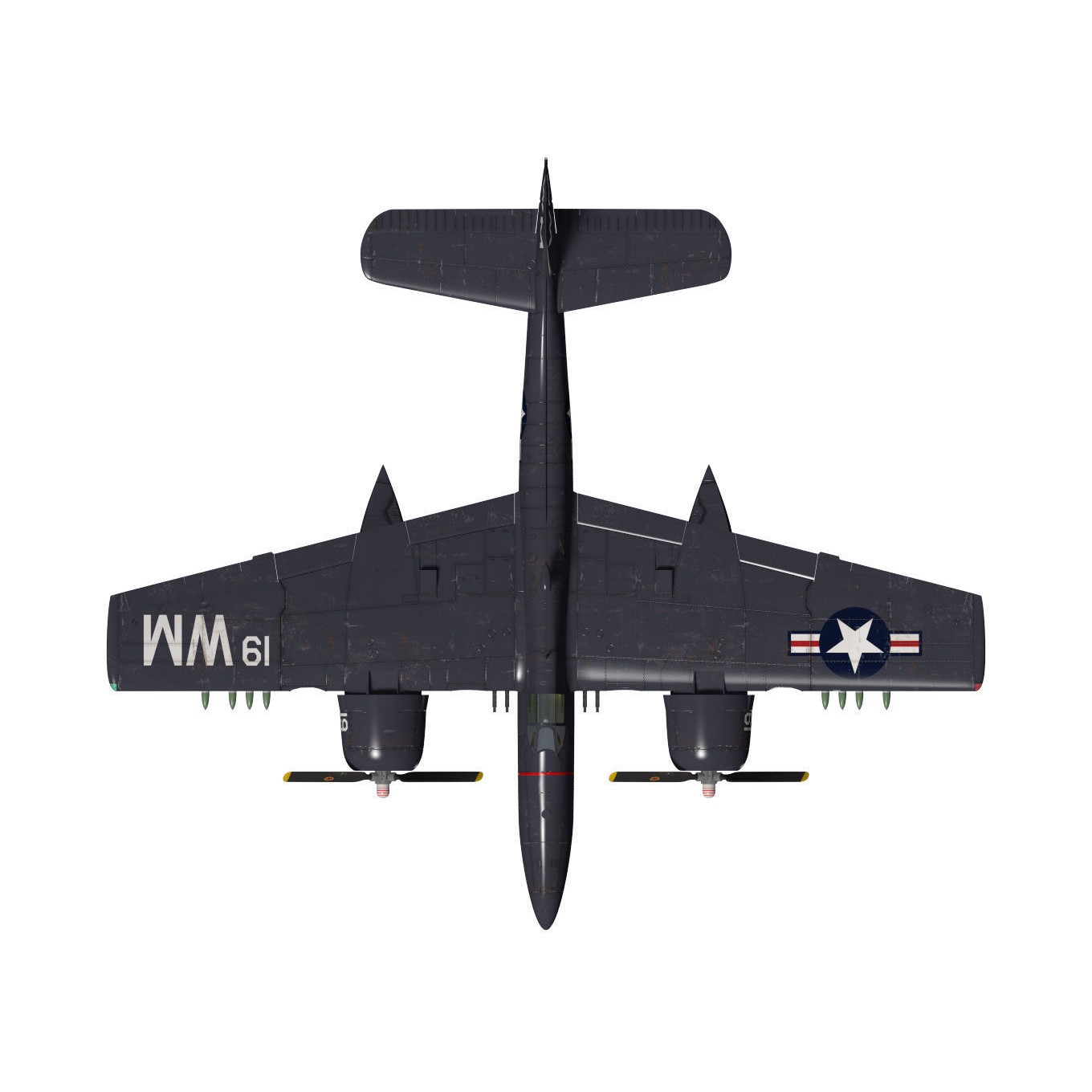 Grumman F7F Tigercat - Detailed 3D Model - View 14