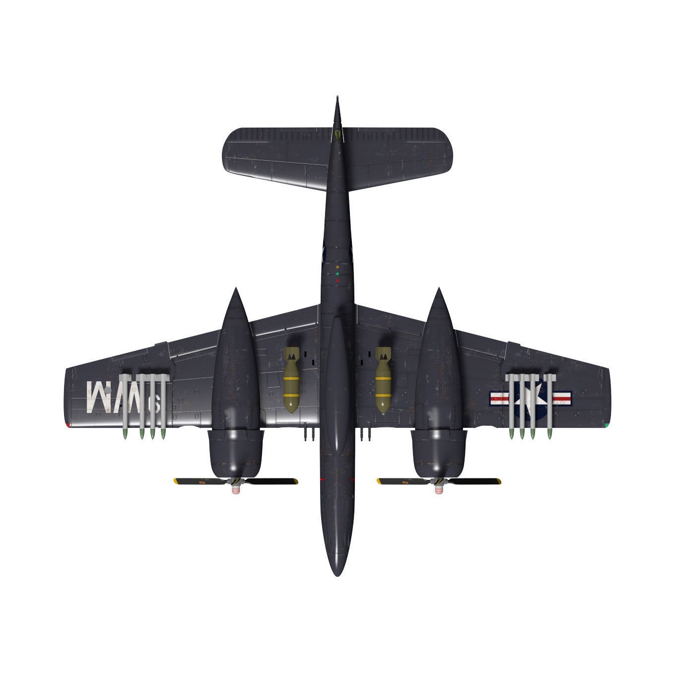 Grumman F7F Tigercat - Detailed 3D Model - View 15