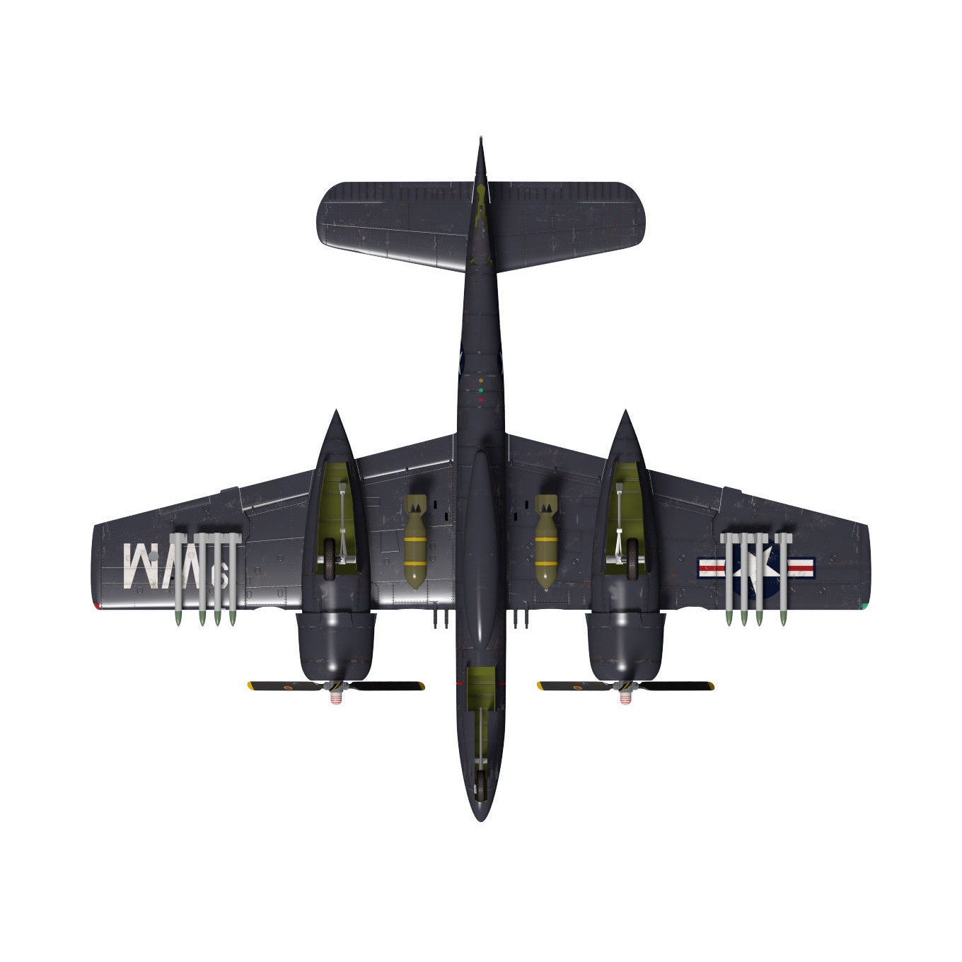 Grumman F7F Tigercat - Detailed 3D Model - View 16