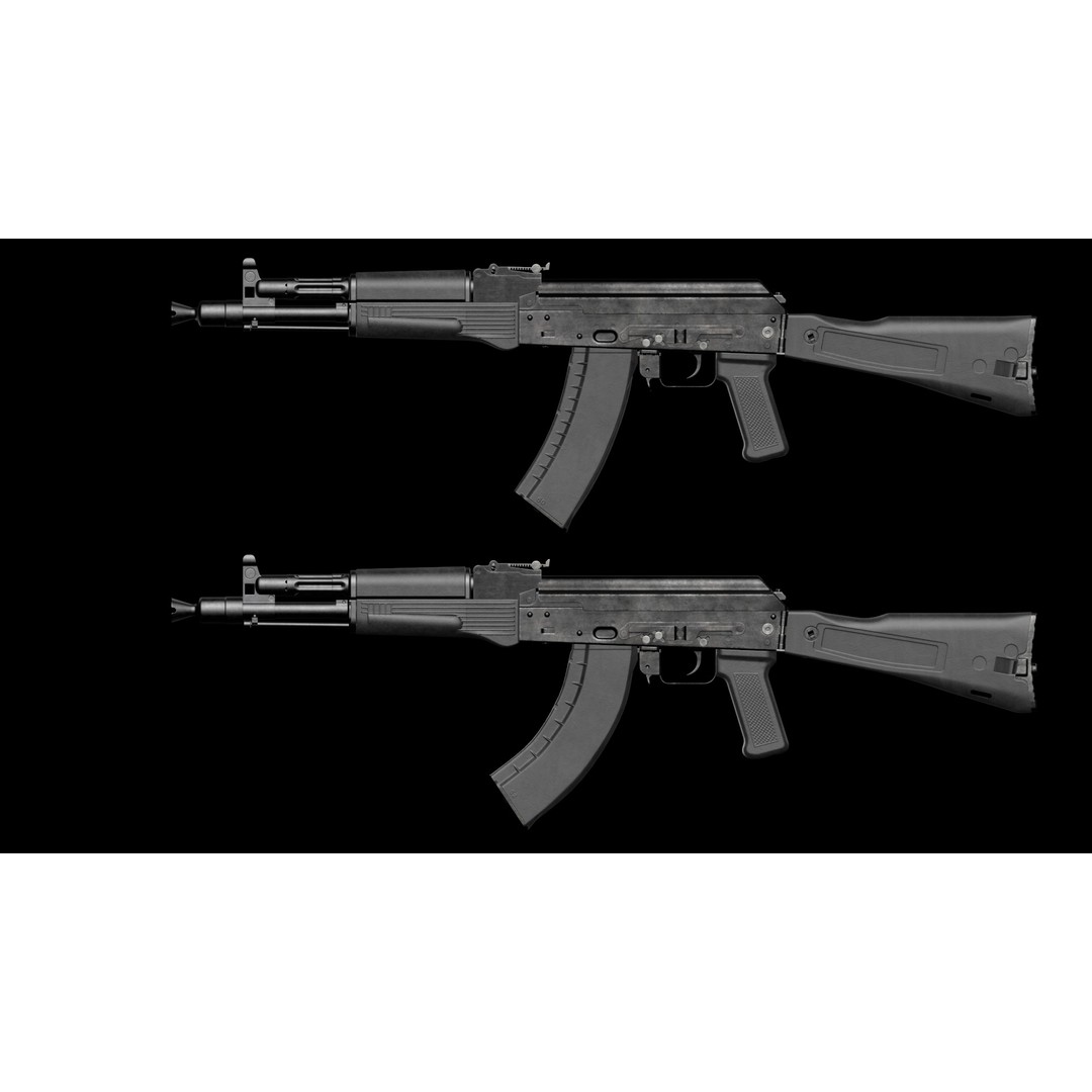 AK-100 Family 3D Model – Low Poly Game Ready Assault Rifles, FBX - View 20