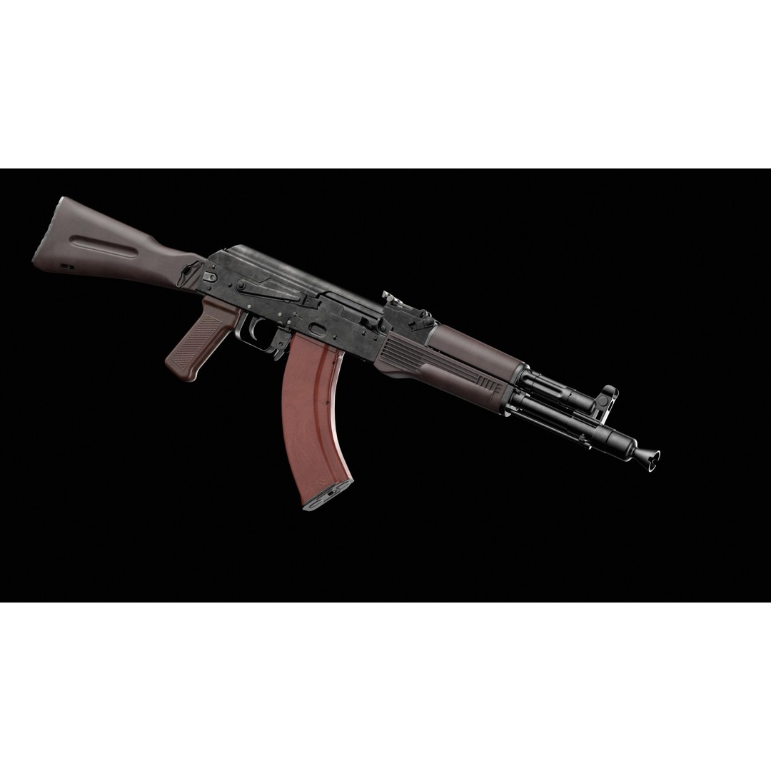 AK-100 Family 3D Model – Low Poly Game Ready Assault Rifles, FBX - View 26