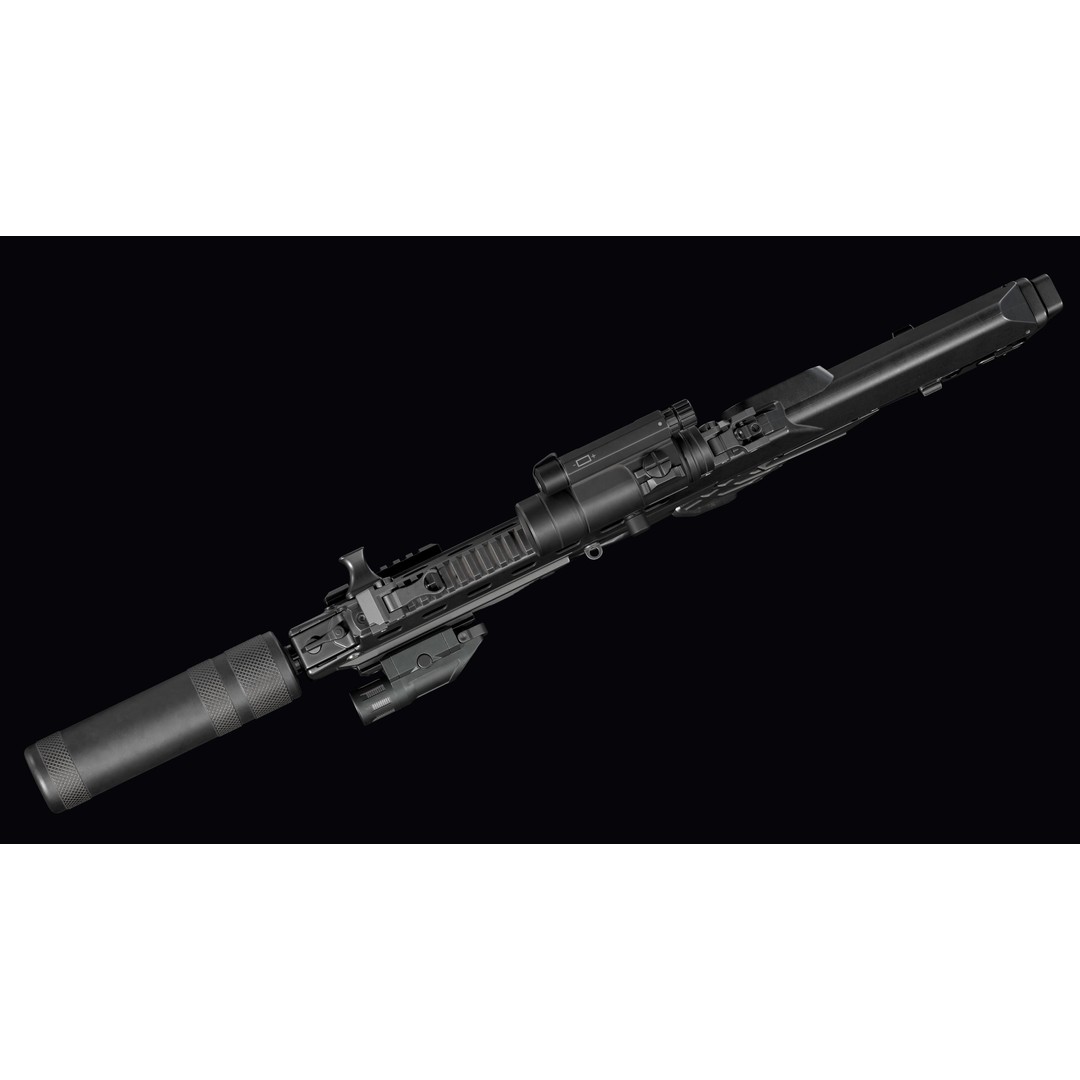 Vulkan Malyuk 3D Model – Low Poly Tactical Assault Rifle, Game Ready FBX - View 14